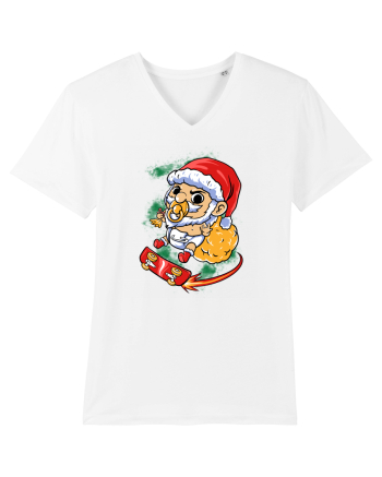 BABY SANTA SKATEBOARDER White