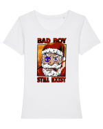 BAD BOY STILL EXIST Tricou mânecă scurtă guler larg fitted Damă Expresser