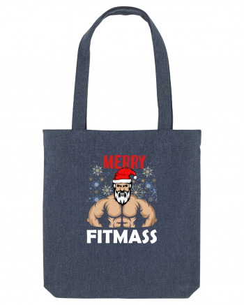 Merry Fitmas Holiday Workout T-Shirt Midnight Blue