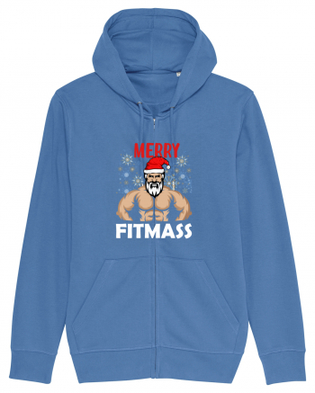 Merry Fitmas Holiday Workout T-Shirt Bright Blue