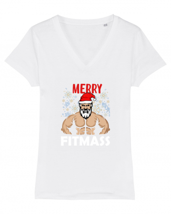 Merry Fitmas Holiday Workout T-Shirt White