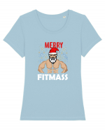 Merry Fitmas Holiday Workout T-Shirt Tricou mânecă scurtă guler larg fitted Damă Expresser