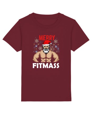 Merry Fitmas Holiday Workout T-Shirt Burgundy