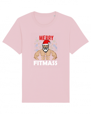 Merry Fitmas Holiday Workout T-Shirt Cotton Pink