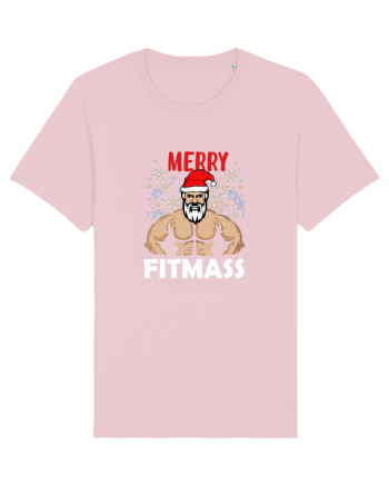 Merry Fitmas Holiday Workout T-Shirt Cotton Pink