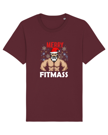 Merry Fitmas Holiday Workout T-Shirt Burgundy