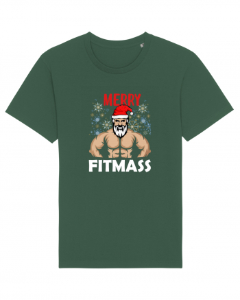 Merry Fitmas Holiday Workout T-Shirt Bottle Green