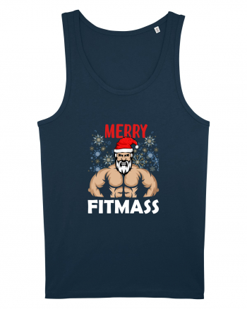Merry Fitmas Holiday Workout T-Shirt Navy