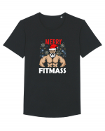 Merry Fitmas Holiday Workout T-Shirt Tricou mânecă scurtă guler larg Bărbat Skater