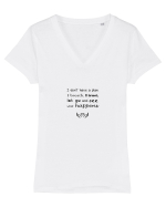 Plan Tricou mânecă scurtă guler V Damă Evoker