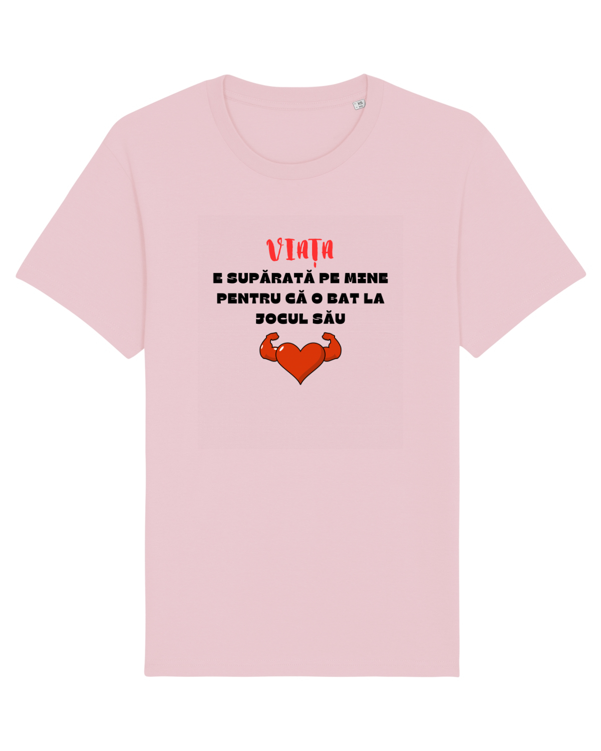 Tricou mânecă scurtă Unisex Rocker Cotton Pink