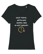 DACĂ TIMPUL ESTE BANI... Tricou mânecă scurtă guler larg fitted Damă Expresser