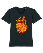 FLAME OF SANTA Tricou mânecă scurtă guler V Bărbat Presenter