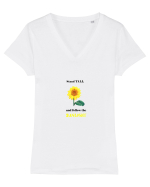 Stand tall Tricou mânecă scurtă guler V Damă Evoker