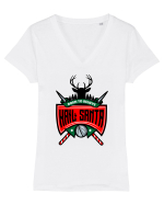 HAIL SANTA Tricou mânecă scurtă guler V Damă Evoker