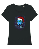 HAPPY EARTH Tricou mânecă scurtă guler larg fitted Damă Expresser