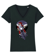 HOLIDAY ADVENTURE SANTA RIDER Tricou mânecă scurtă guler V Damă Evoker