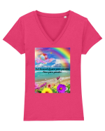 Paradise Tricou mânecă scurtă guler V Damă Evoker