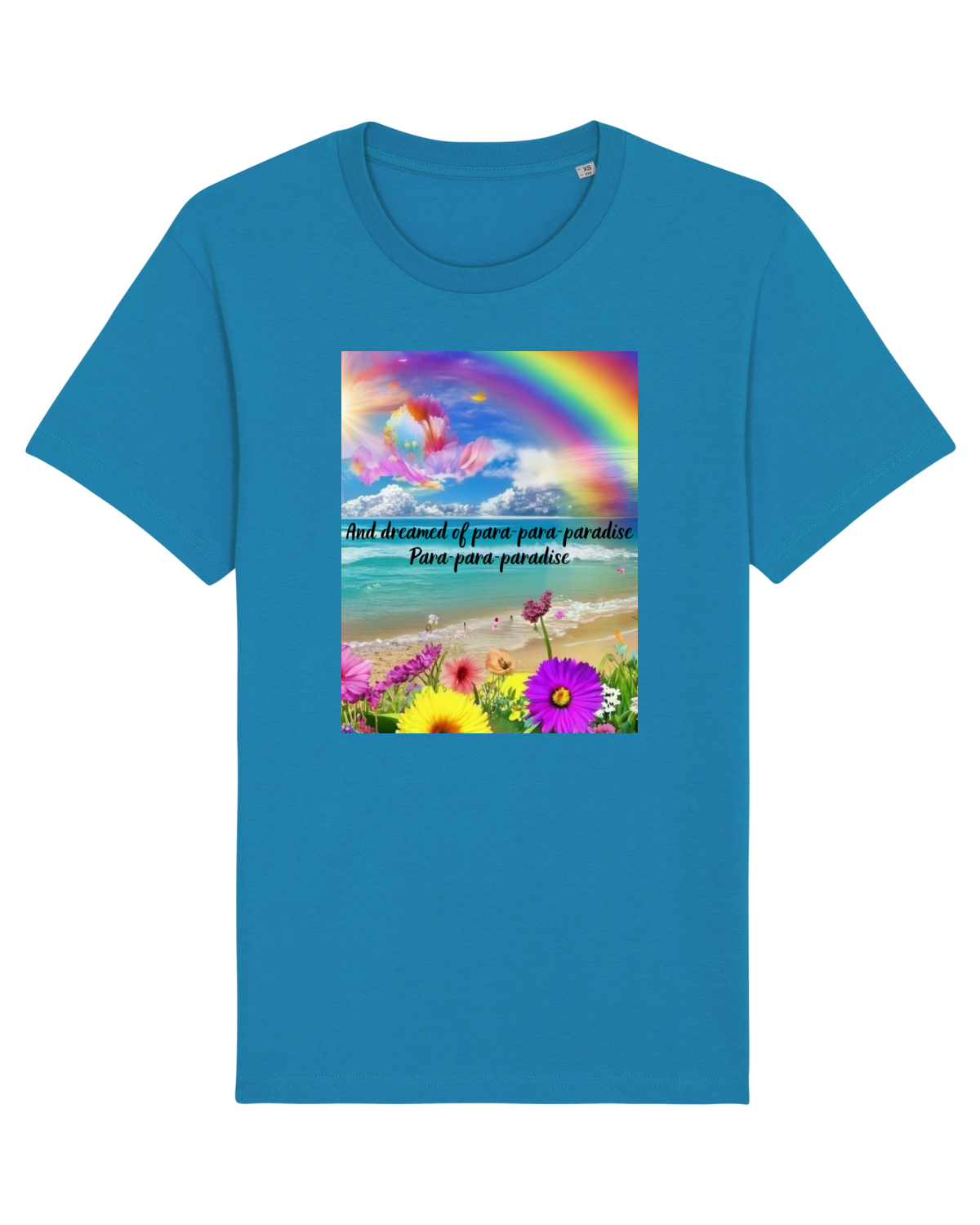 Tricou mânecă scurtă Unisex Rocker Azur