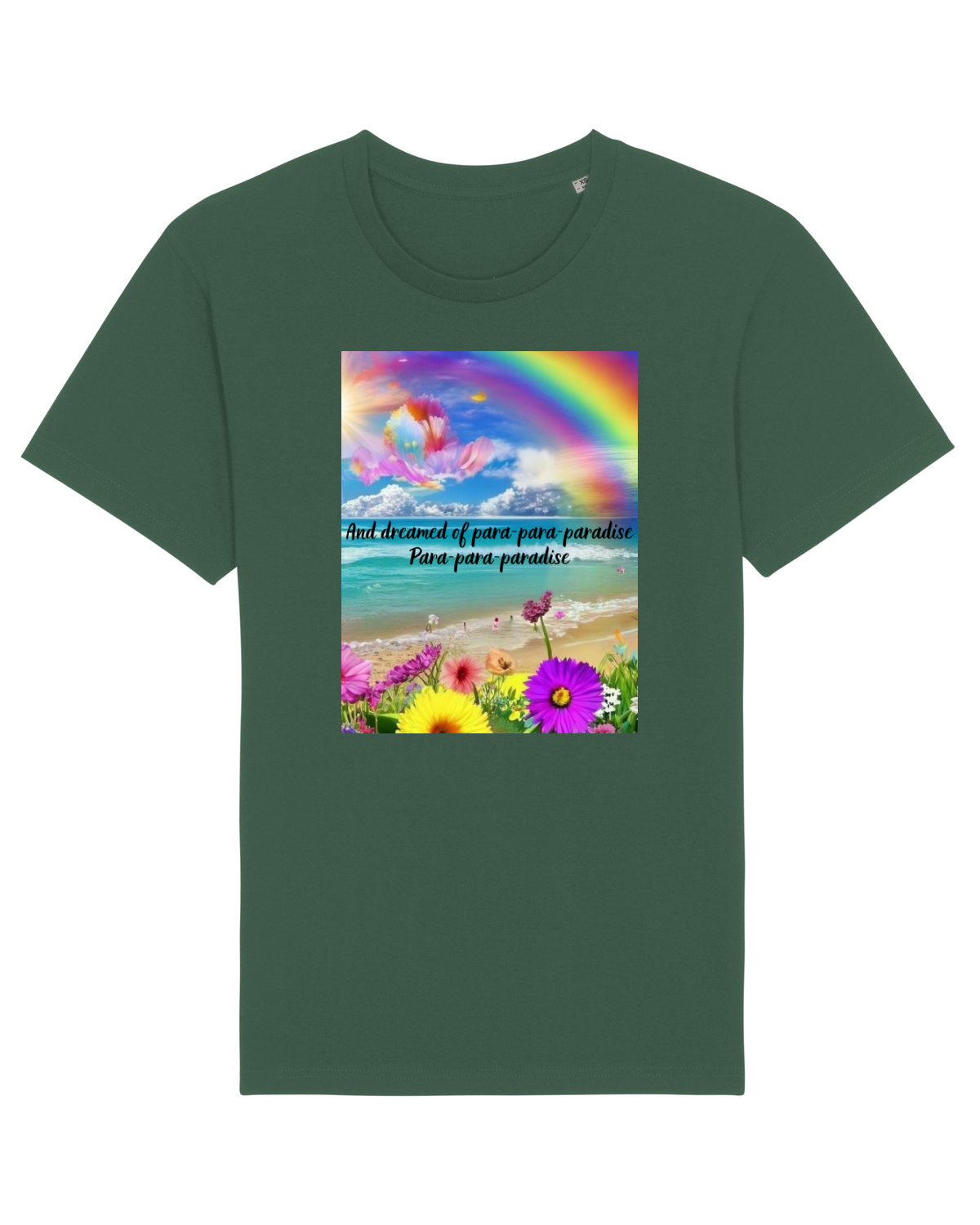 Tricou mânecă scurtă Unisex Rocker Bottle Green