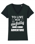 Viațe e aventură Tricou mânecă scurtă guler V Damă Evoker