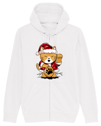 LUCKY MEOW SANTA White