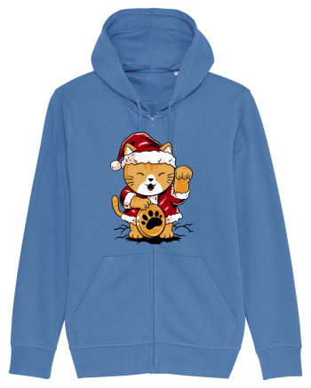 LUCKY MEOW SANTA Bright Blue