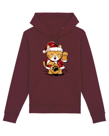 LUCKY MEOW SANTA Burgundy