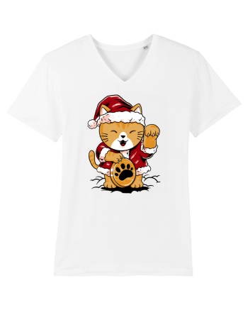 LUCKY MEOW SANTA White