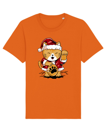LUCKY MEOW SANTA Bright Orange