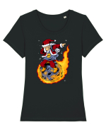 SANTA SKY WALKER Tricou mânecă scurtă guler larg fitted Damă Expresser