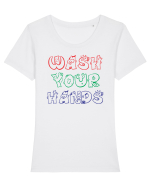 Wash your Tricou mânecă scurtă guler larg fitted Damă Expresser