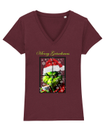 Merry Grinchmas Tricou mânecă scurtă guler V Damă Evoker