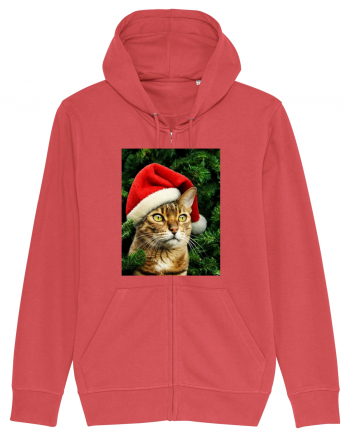 Cat in Christmas tree Carmine Red