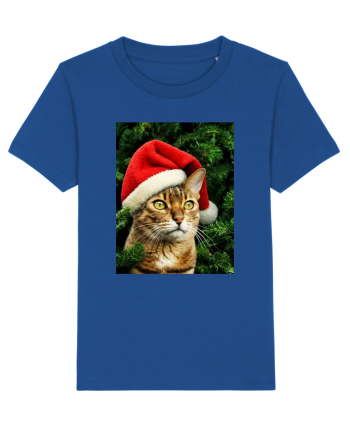 Cat in Christmas tree Majorelle Blue
