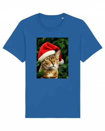 Cat in Christmas tree Royal Blue