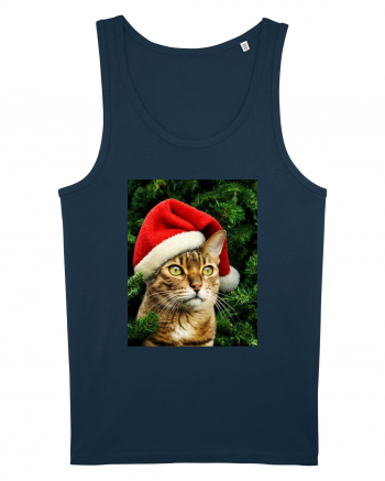 Cat in Christmas tree Navy