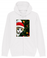 Cat in Christmas tree Hanorac cu fermoar Unisex Connector