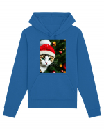 Cat in Christmas tree Hanorac Unisex Drummer