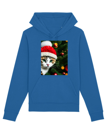Cat in Christmas tree Royal Blue