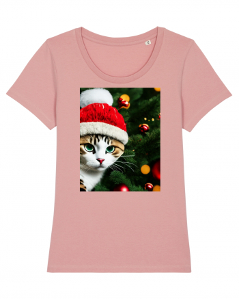 Cat in Christmas tree Canyon Pink