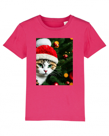 Cat in Christmas tree Raspberry