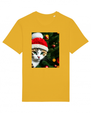 Cat in Christmas tree Spectra Yellow