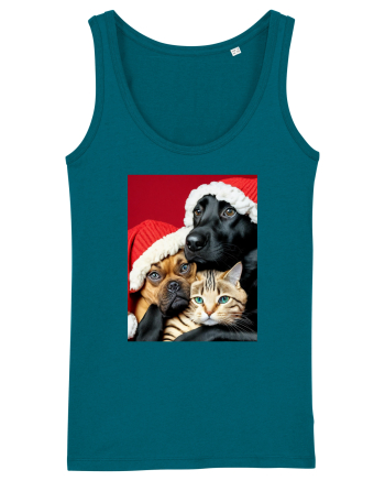 Dogs and cat in Christmas spirit  Ocean Depth