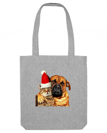Dogs and cat in Christmas spirit Heather Grey