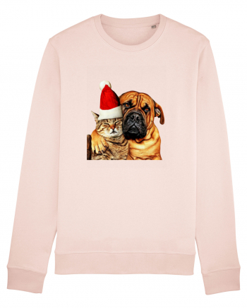 Dogs and cat in Christmas spirit Candy Pink