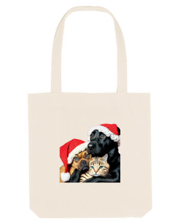 Dogs and cat in Christmas spirit Natural