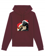 Dogs and cat in Christmas spirit Hanorac Unisex Drummer