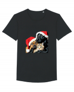 Dogs and cat in Christmas spirit Tricou mânecă scurtă guler larg Bărbat Skater