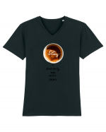 Cup of coffee. Enjoy all the simple thing in Your life.  Tricou mânecă scurtă guler V Bărbat Presenter